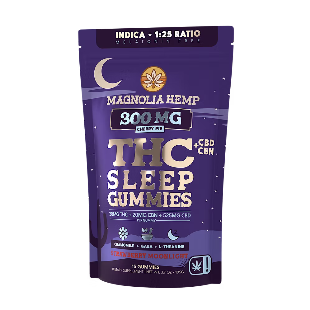 Magnolia Hemp 25:1 THC Sleep Gummies (20mg THC/pc 300mg)