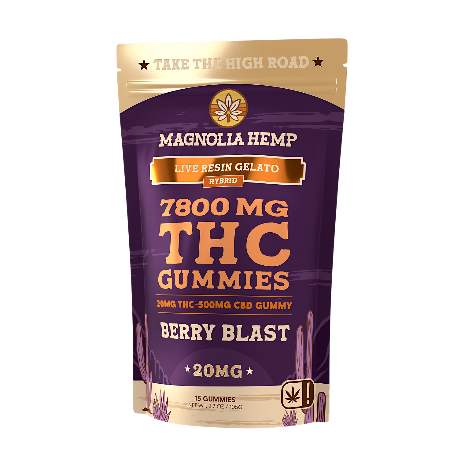 Magnolia Hemp Berry Blast 1:25 Ratio THC Gummies (20mg THC/pc)